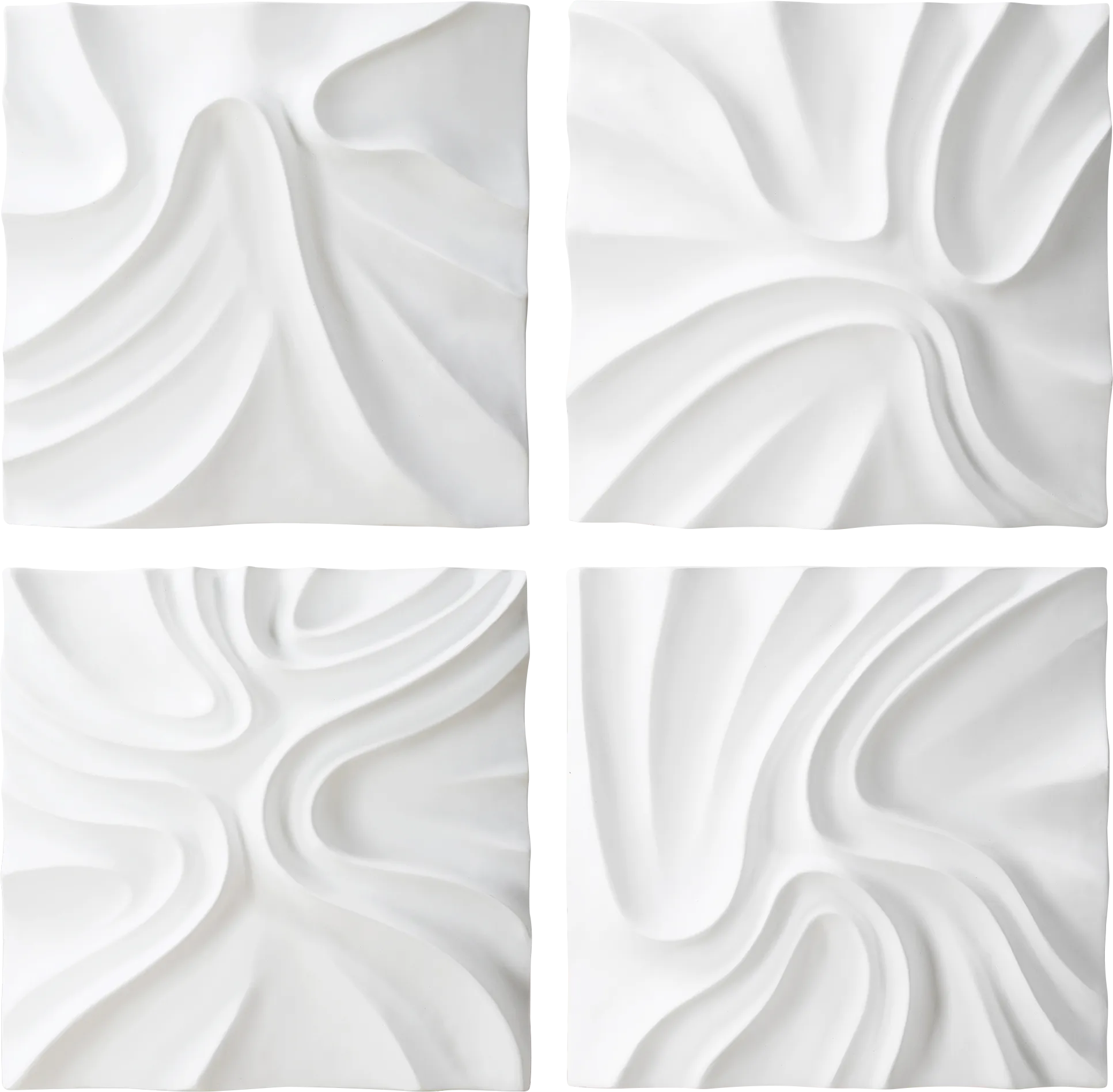 Yuaher White Wall Decor, Set of 4 - Thumbnail - Image 1