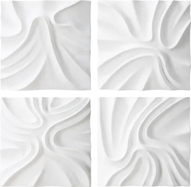Yuaher White Wall Decor, Set of 4