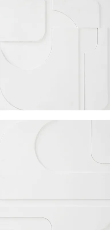 Pheelex White Wall Decor, Set of 2