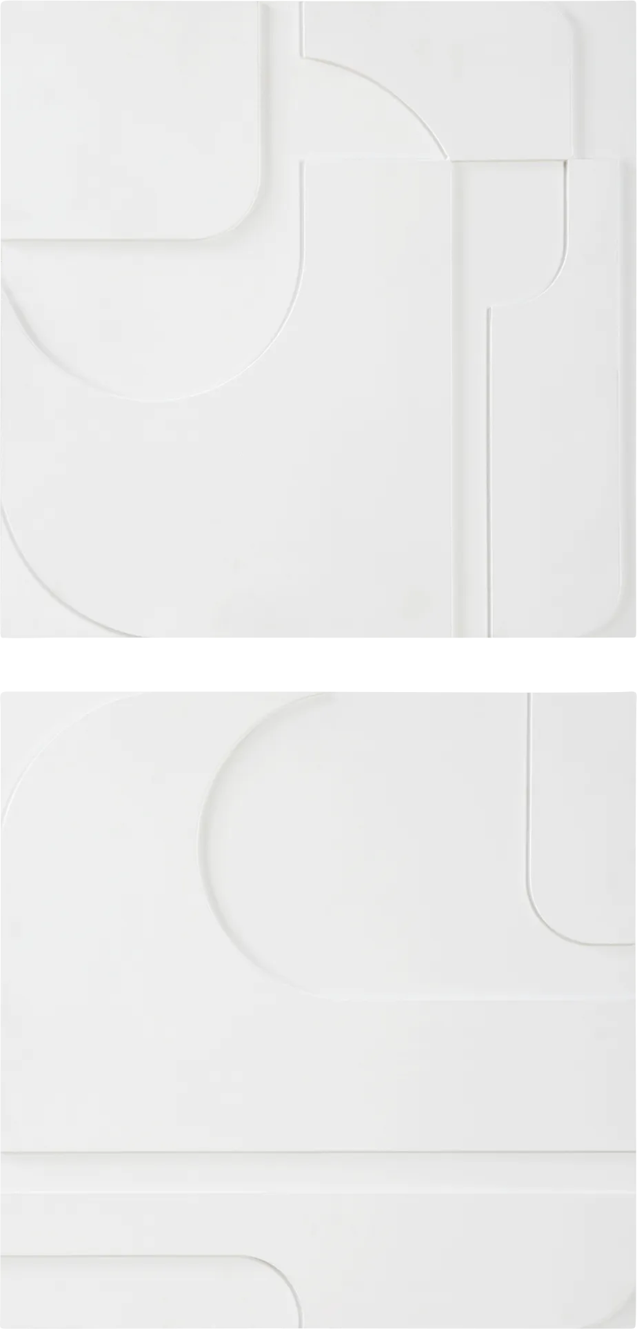 Pheelex White Wall Decor, Set of 2 - Image 1