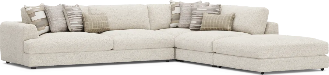Montecito White 4 Pc Sectional