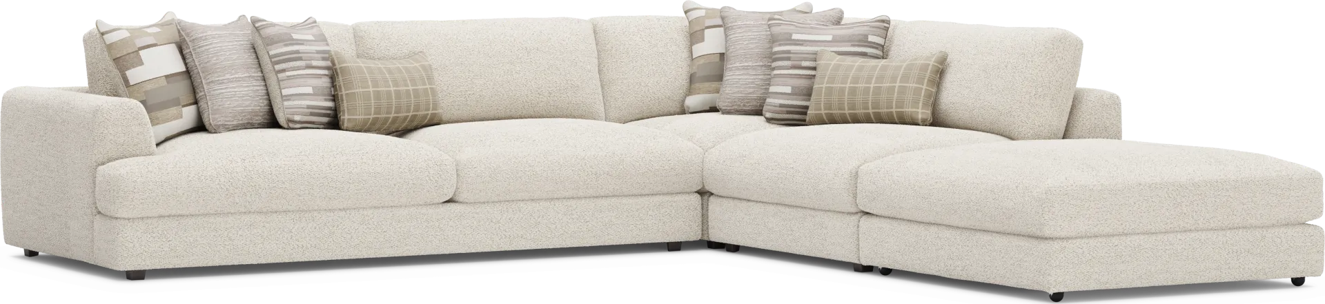 Montecito White 4 Pc Sectional - Image 2
