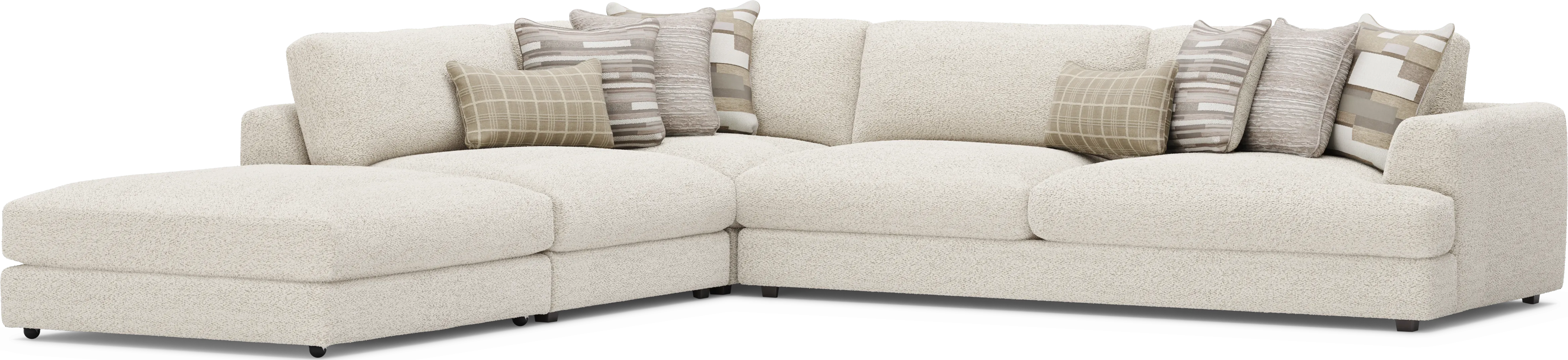 Montecito White 4 Pc Sectional - Thumbnail - Image 1