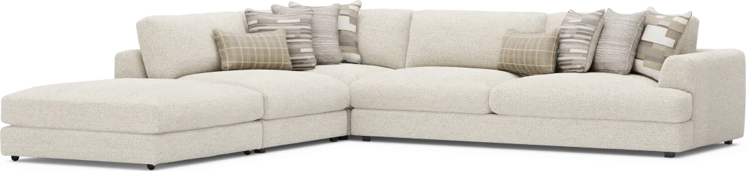 Montecito White 4 Pc Sectional