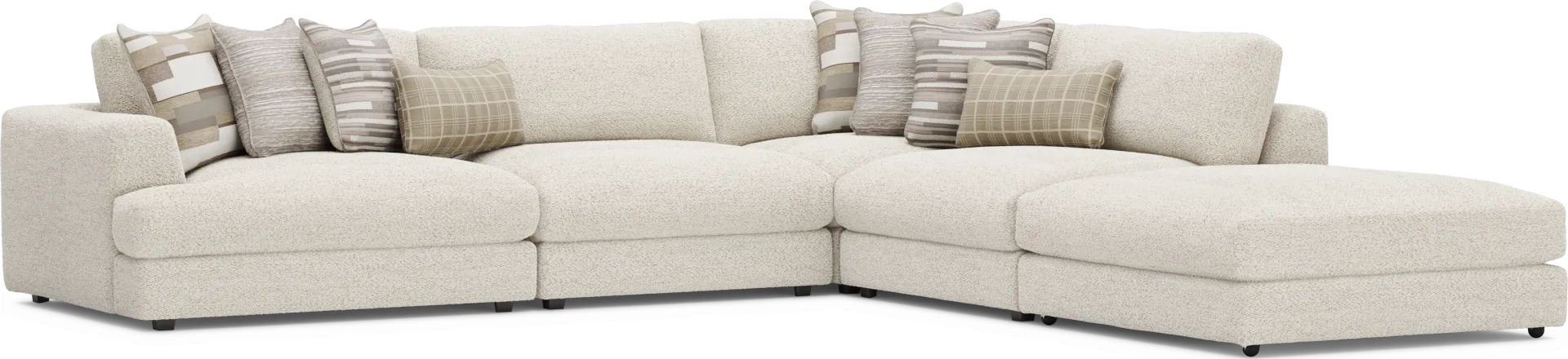 Montecito White 5 Pc Sectional