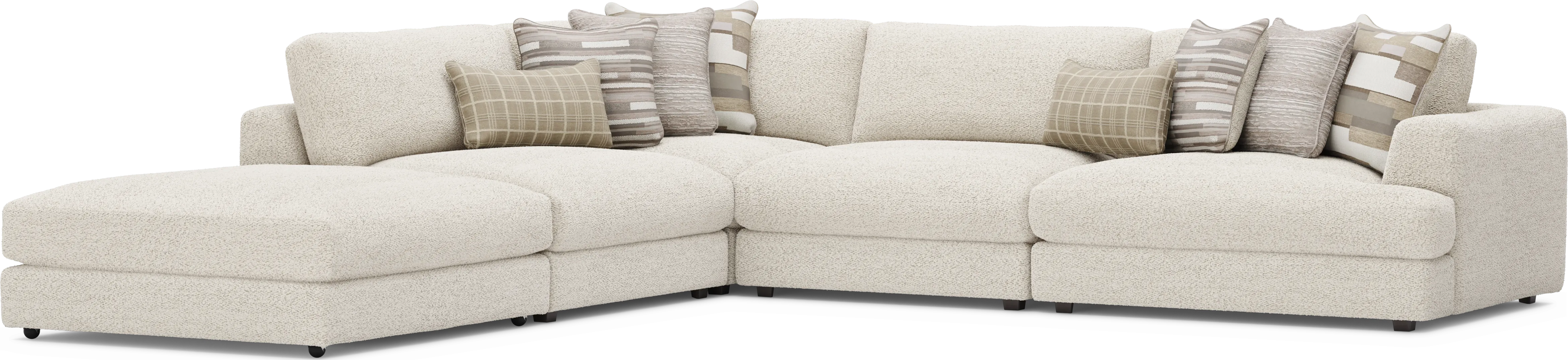 Montecito White 8 Pc Sectional Living Room - Thumbnail - Image 2