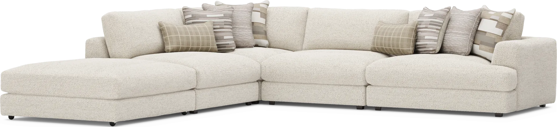 Montecito White 5 Pc Sectional
