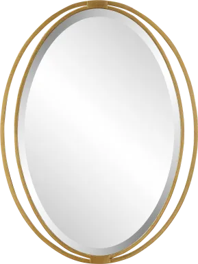Gliakt Gold Oval Wall Mirror