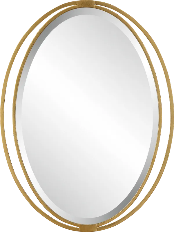 Gliakt Gold Oval Wall Mirror