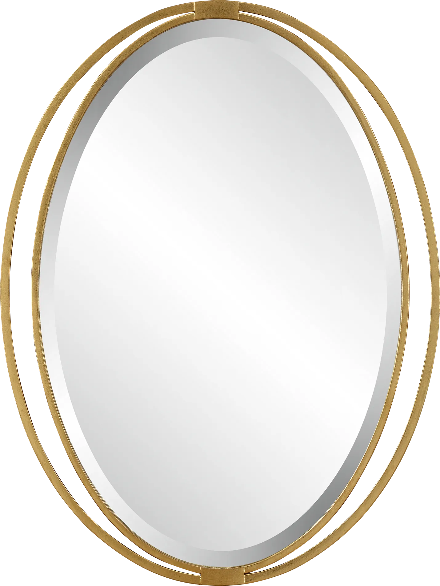 Gliakt Gold Oval Wall Mirror - Image 1