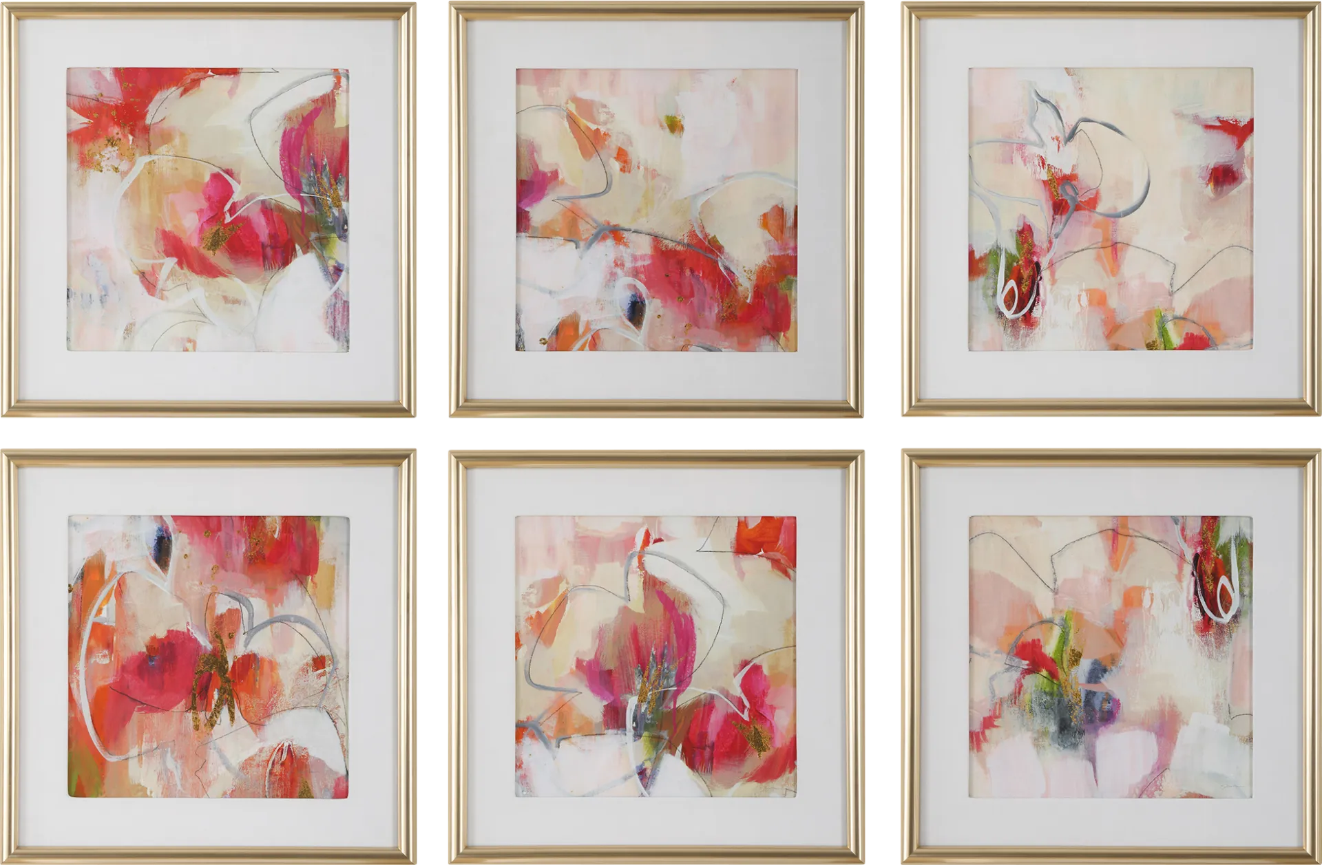 Gleys White Artwork, Set of 6 - Image 1