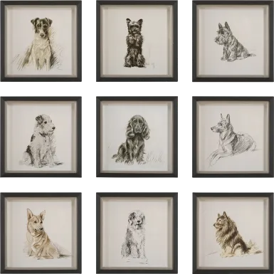 Klei Black Artwork, Set of 9