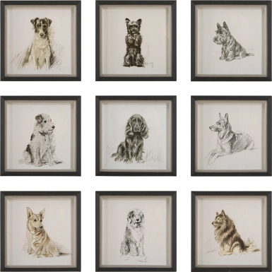 Klei Black Artwork, Set of 9