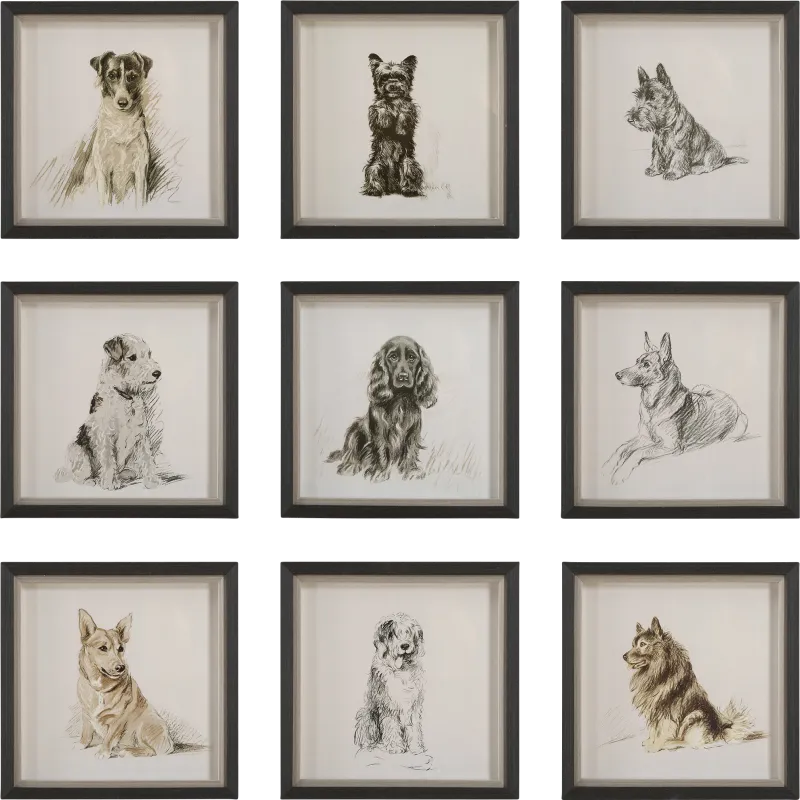 Klei Black Artwork, Set of 9