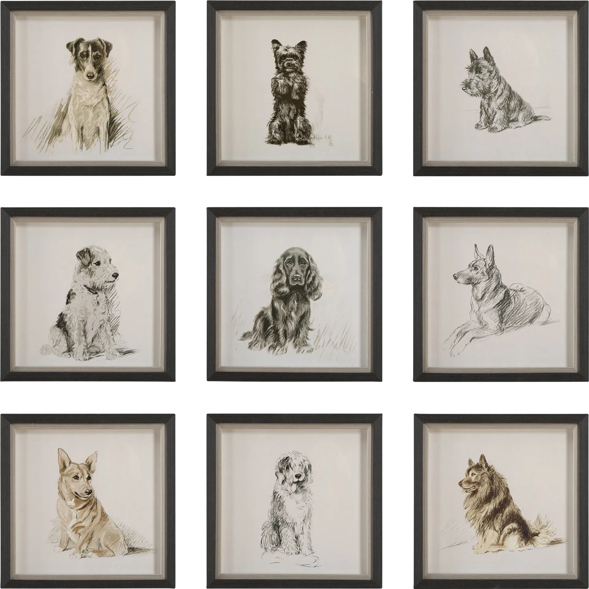 Klei Black Artwork, Set of 9 - Image 1