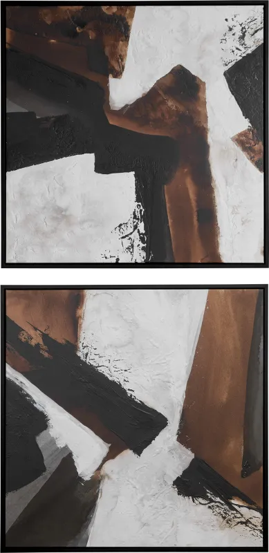 Athee Black Artwork, Set of 2