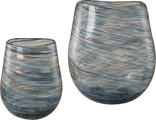 Nux Blue Vases, Set of 2