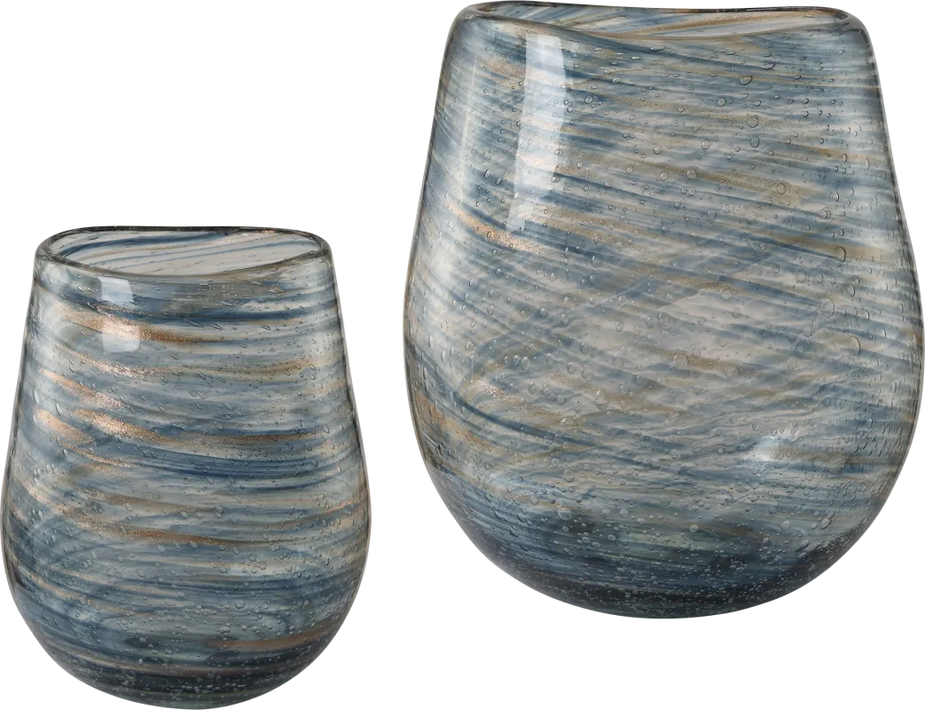 Nux Blue Vases, Set of 2