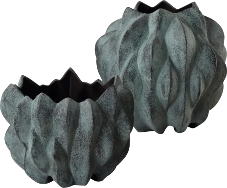 Ayaab Bronze Vase, Set of 2