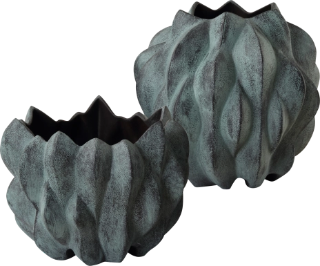 Ayaab Bronze Vase, Set of 2