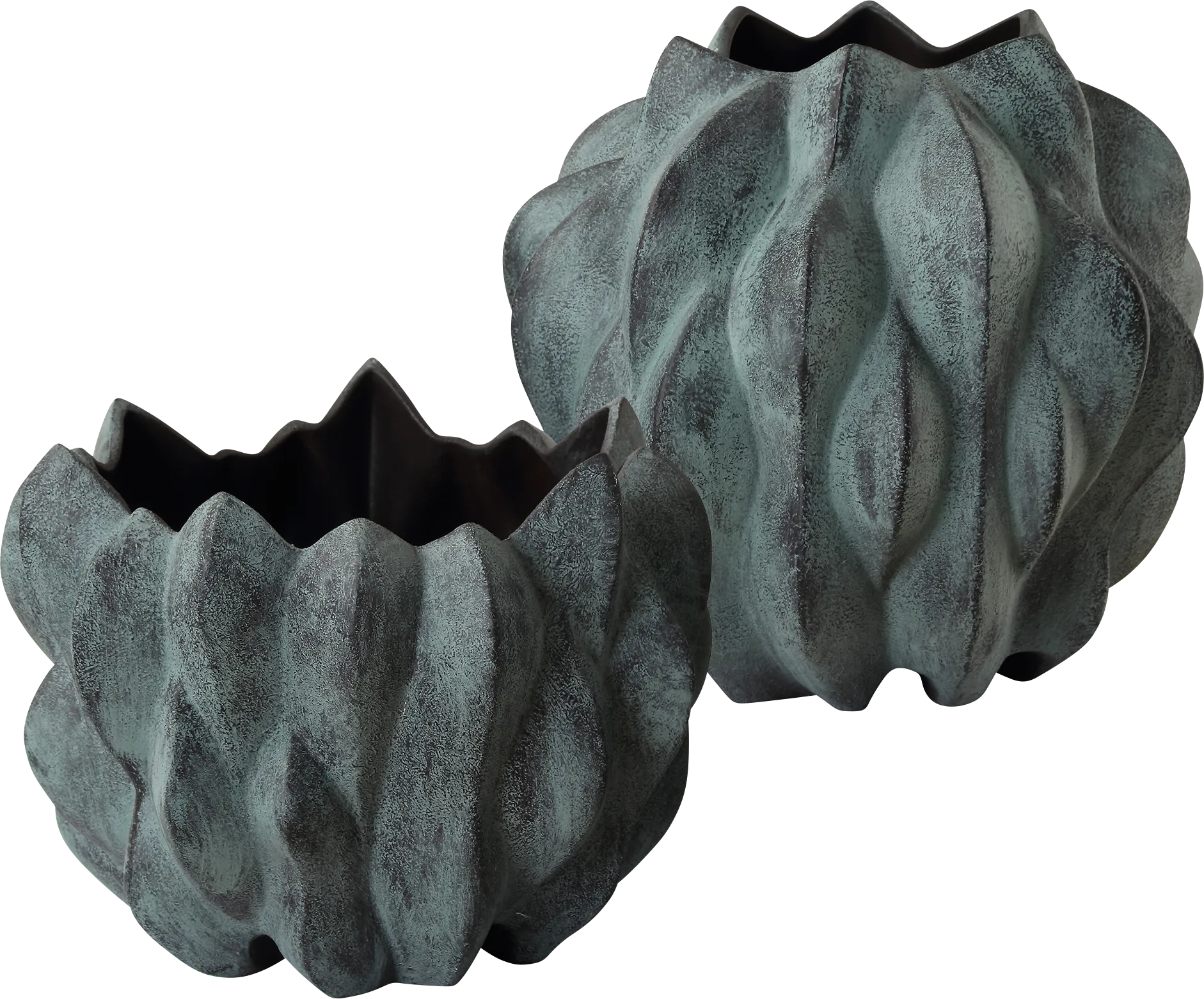 Ayaab Bronze Vase, Set of 2 - Image 1