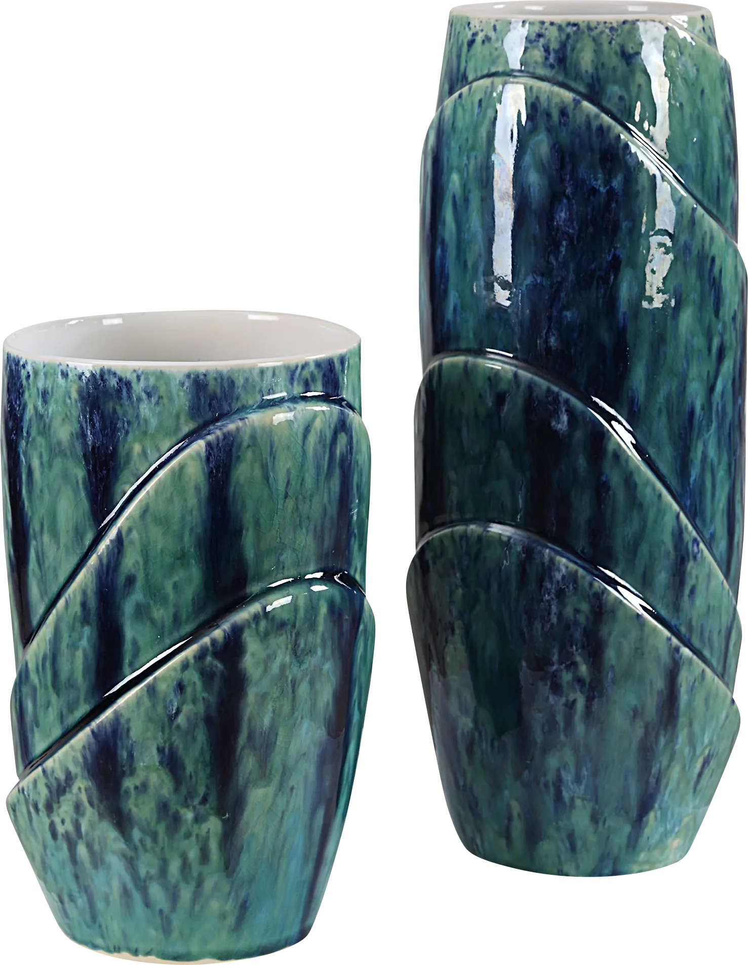 Kobdus Green Vase, Set of 2 - Thumbnail - Image 1