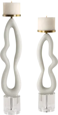 Libucs White Candleholder