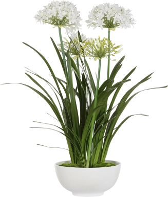 Srua White Silk Flower Arrangement