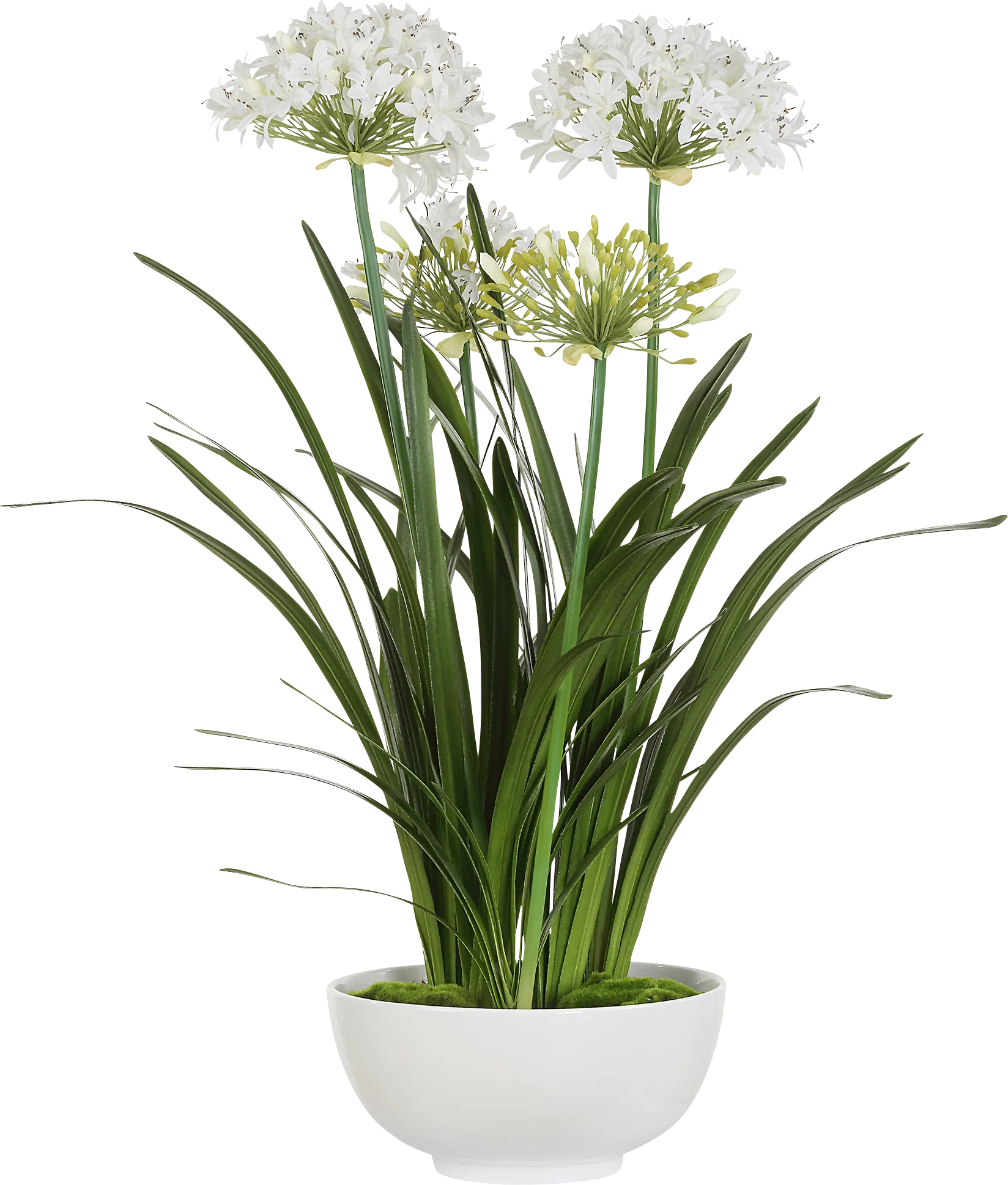 Srua White Silk Flower Arrangement - Image 1