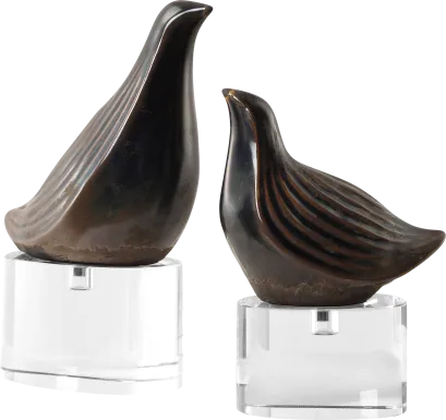 Ruers Gray Sculpture, Set of 2