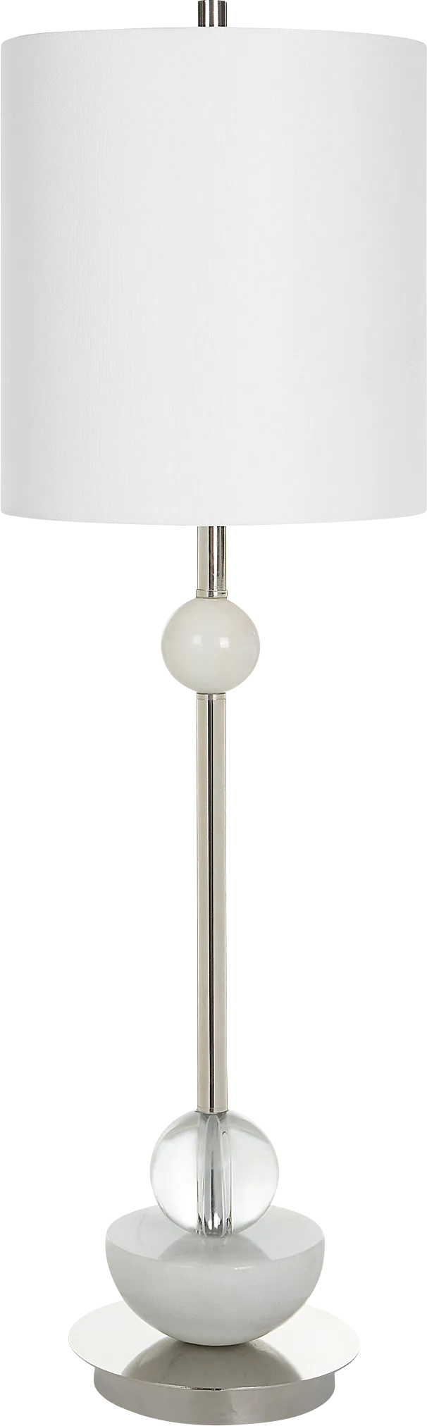 Pecky Oaks Silver Lamp - Image 1