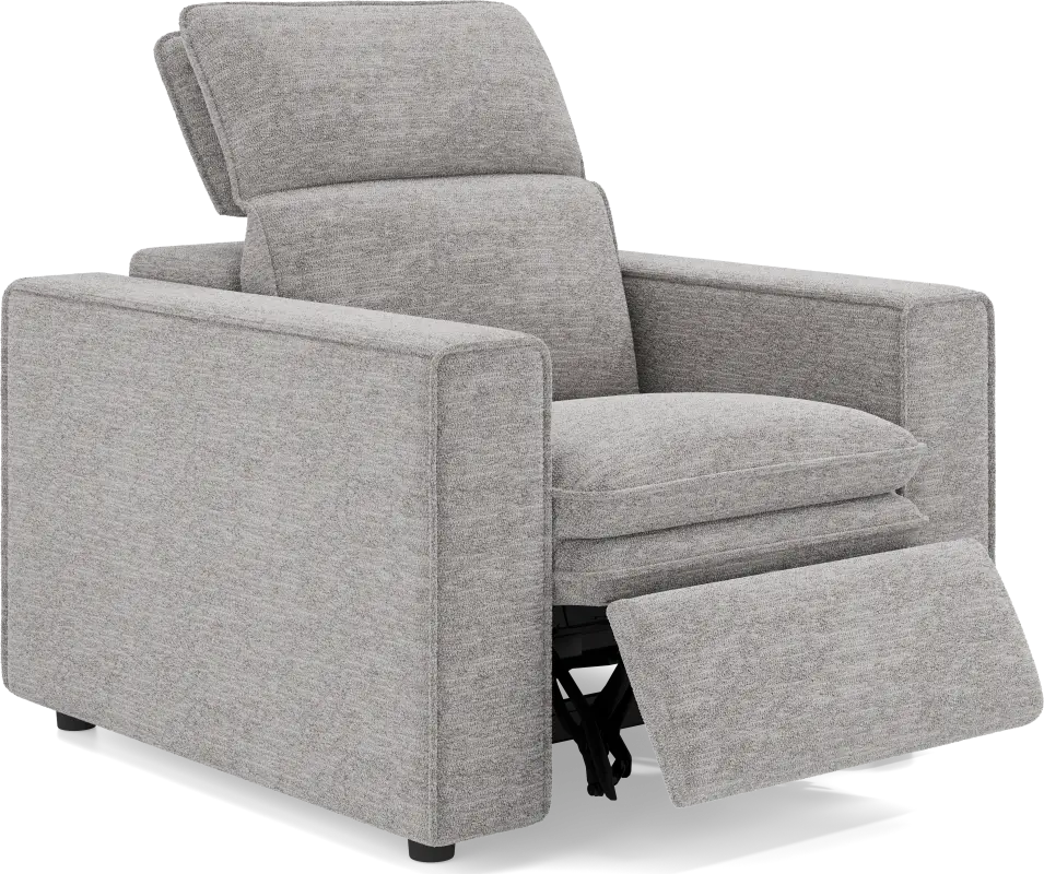 Salvator Street Gray Dual Power Recliner