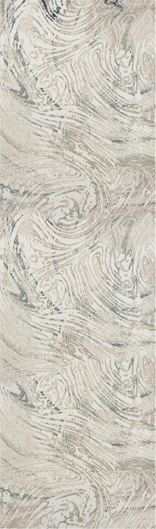 Maged Ivory/Blue 2'6 x 8' Runner Rug - Thumbnail - Image 1