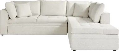 2 pc right arm sleeper sectional