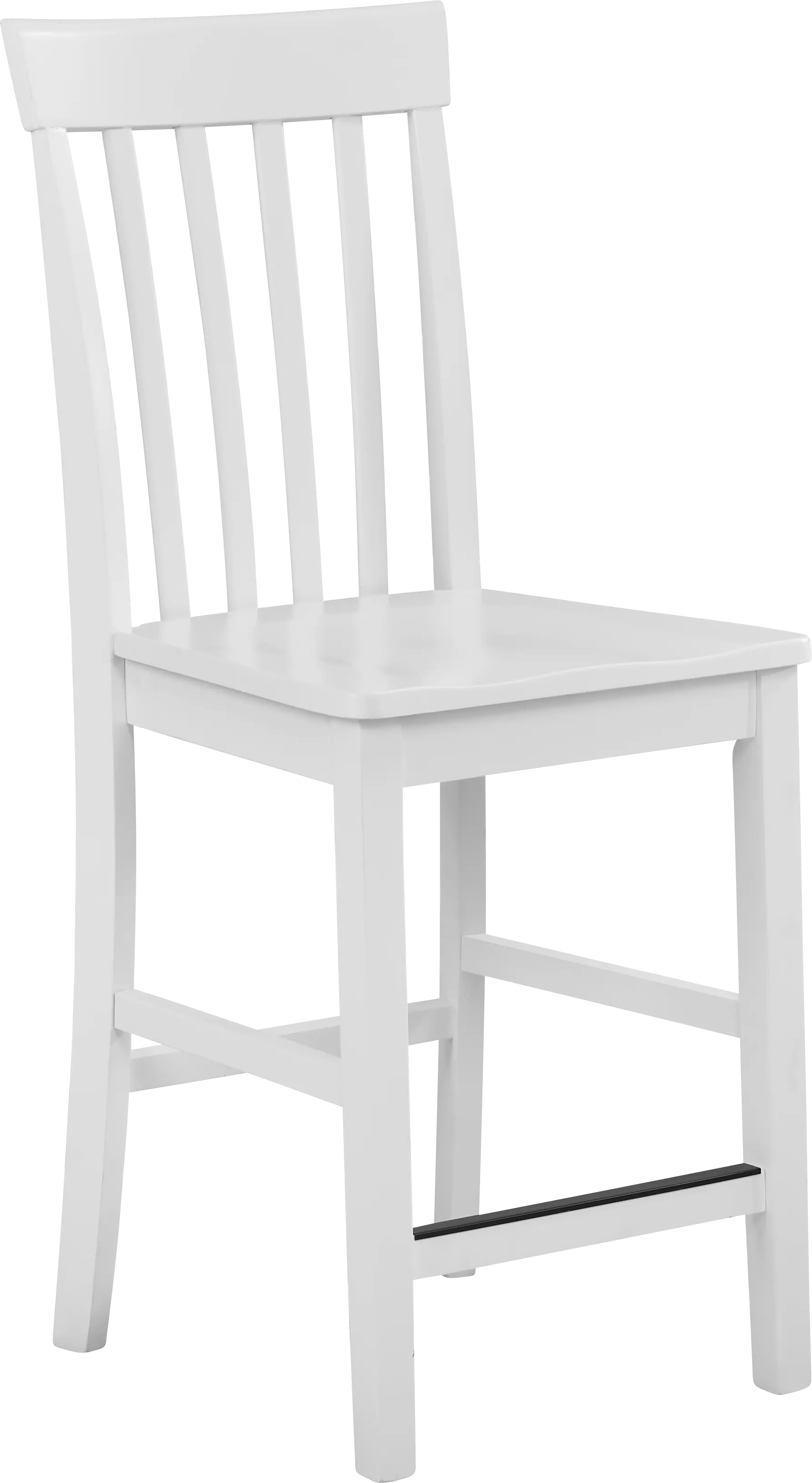 Concord White Counter Height Slat Back Stool