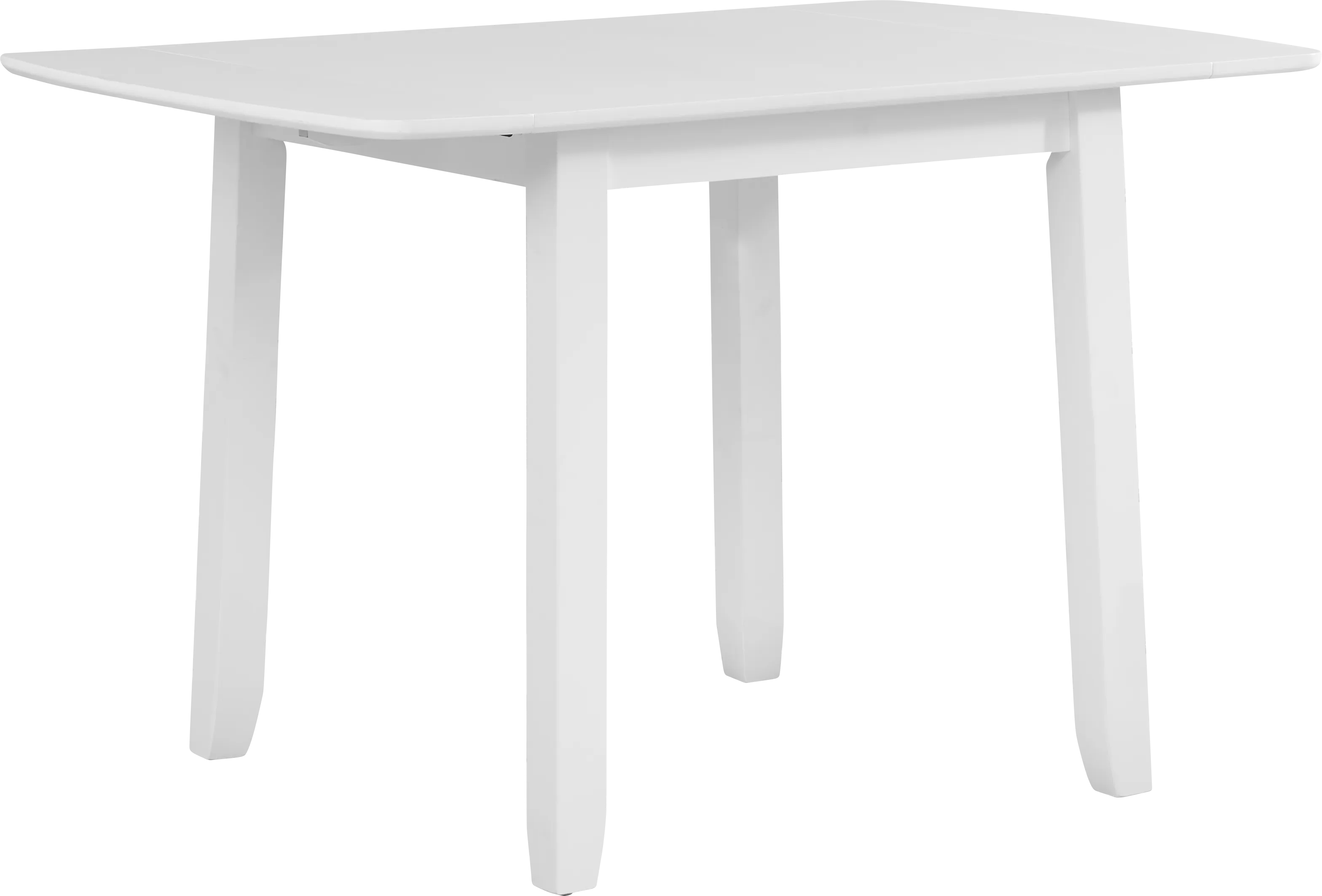 Concord White 5 Pc Drop Leaf Dining Room with Blue Diamond Back Chairs - Thumbnail - Image 2