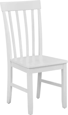 Concord White Slat Back Side Chair