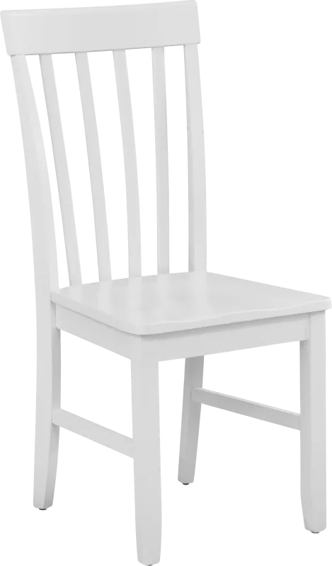 Concord White Slat Back Side Chair