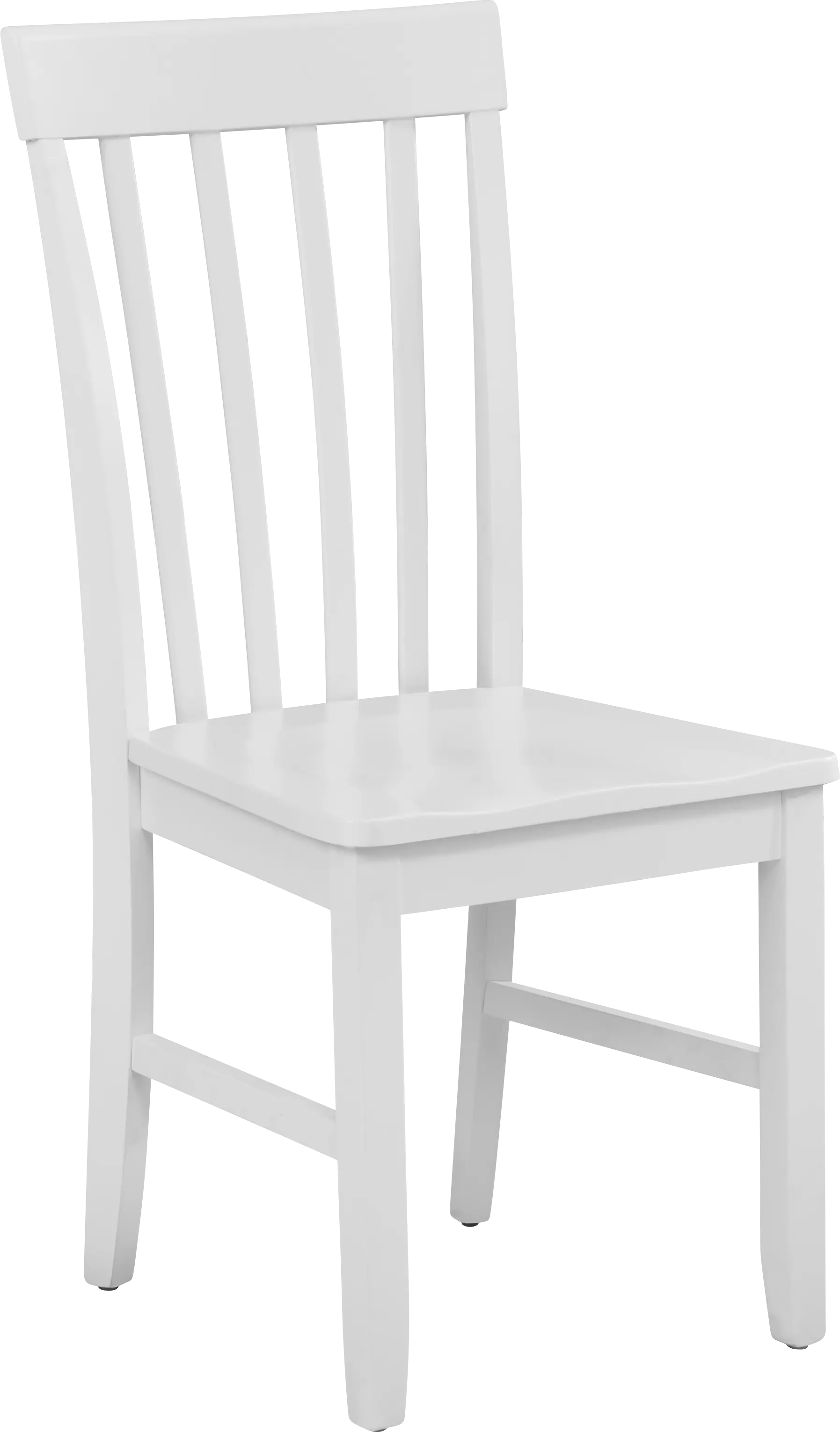 Concord White Slat Back Side Chair