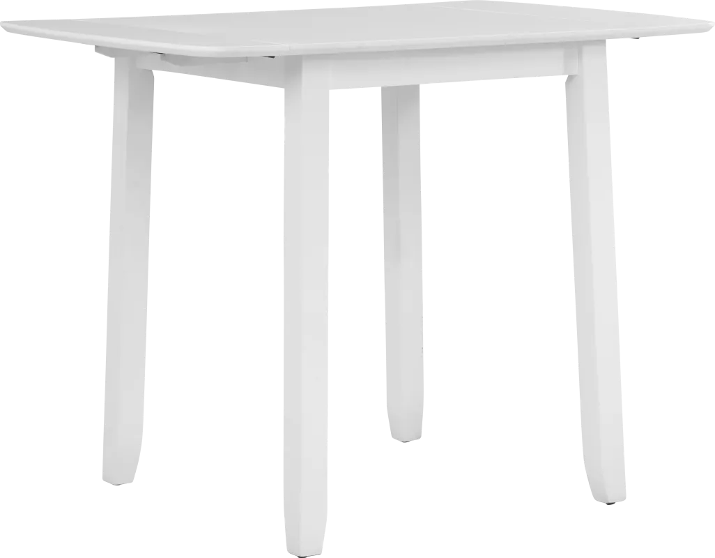 Concord White Counter Height Drop Leaf Dining Table