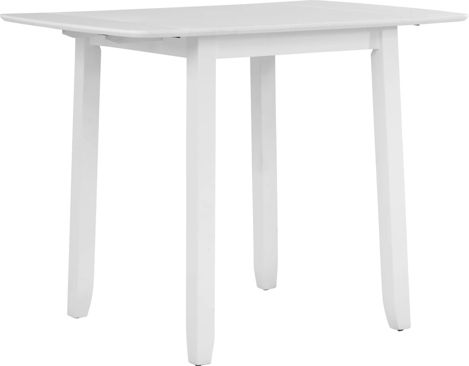 Concord White 5 Pc Counter Height Drop Leaf Dining Room with Black Diamond Back Stools - Image 2