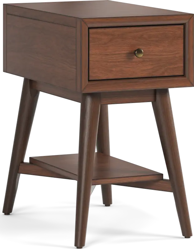 Greyson Brown Cherry Finish Chairside Table