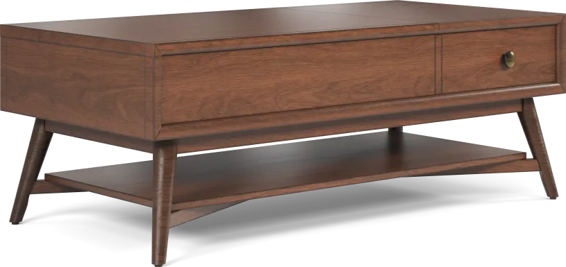 Greyson Brown Cherry Finish Lift Top Cocktail Table