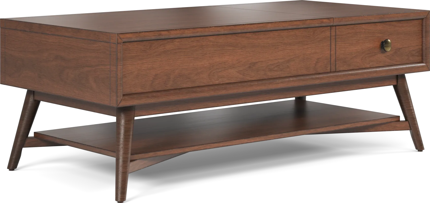 Greyson Brown Cherry Finish Lift Top Cocktail Table