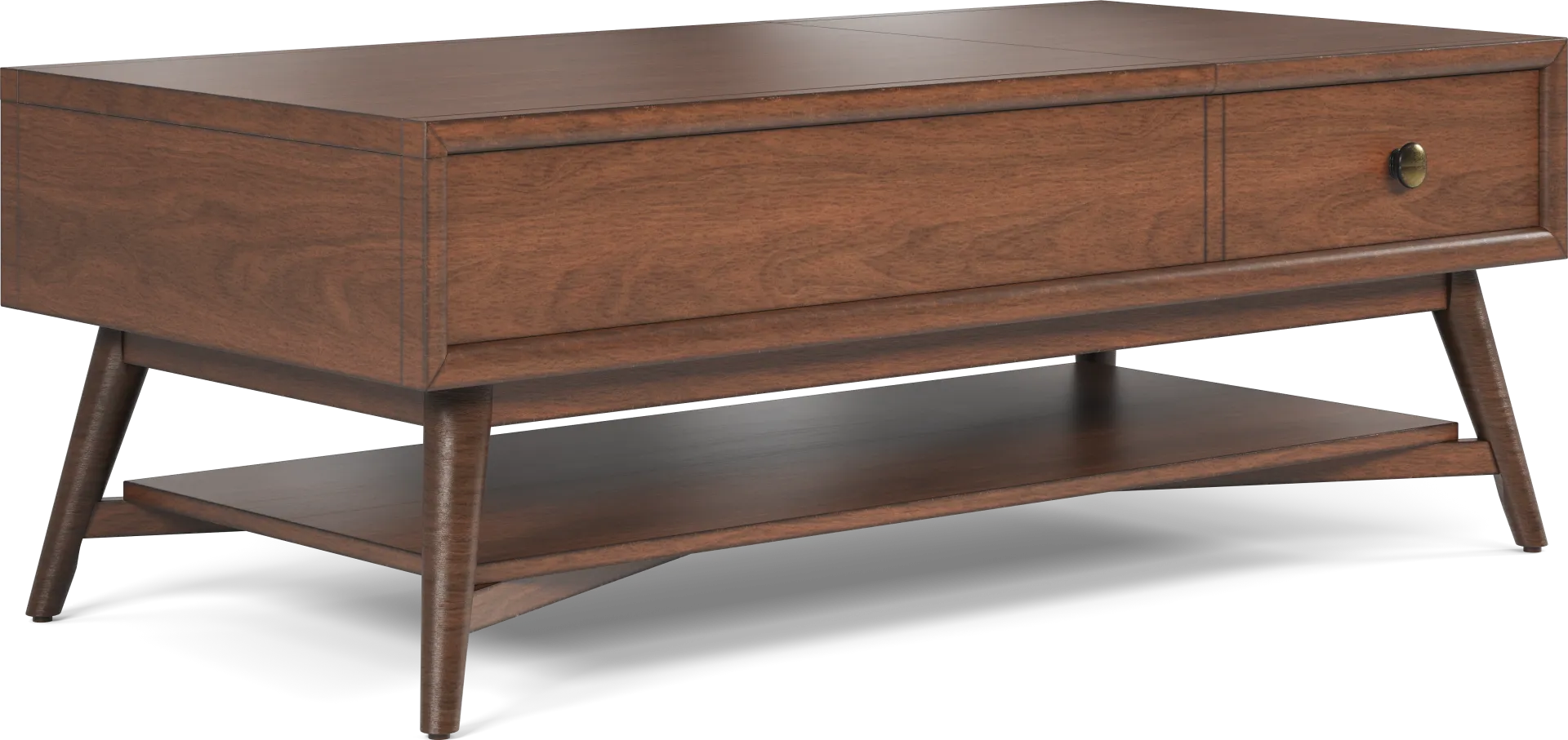 Greyson Brown Cherry Finish Lift Top Cocktail Table - Image 1