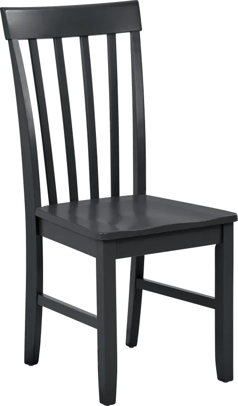 Concord Black Slat Back Side Chair