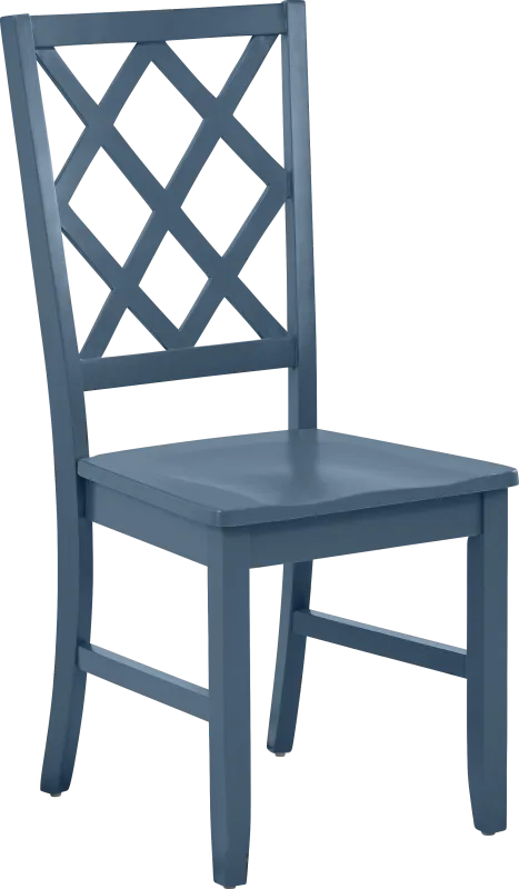 Concord Blue Diamond Back Chair