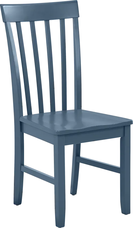 Concord Blue Slat Back Side Chair