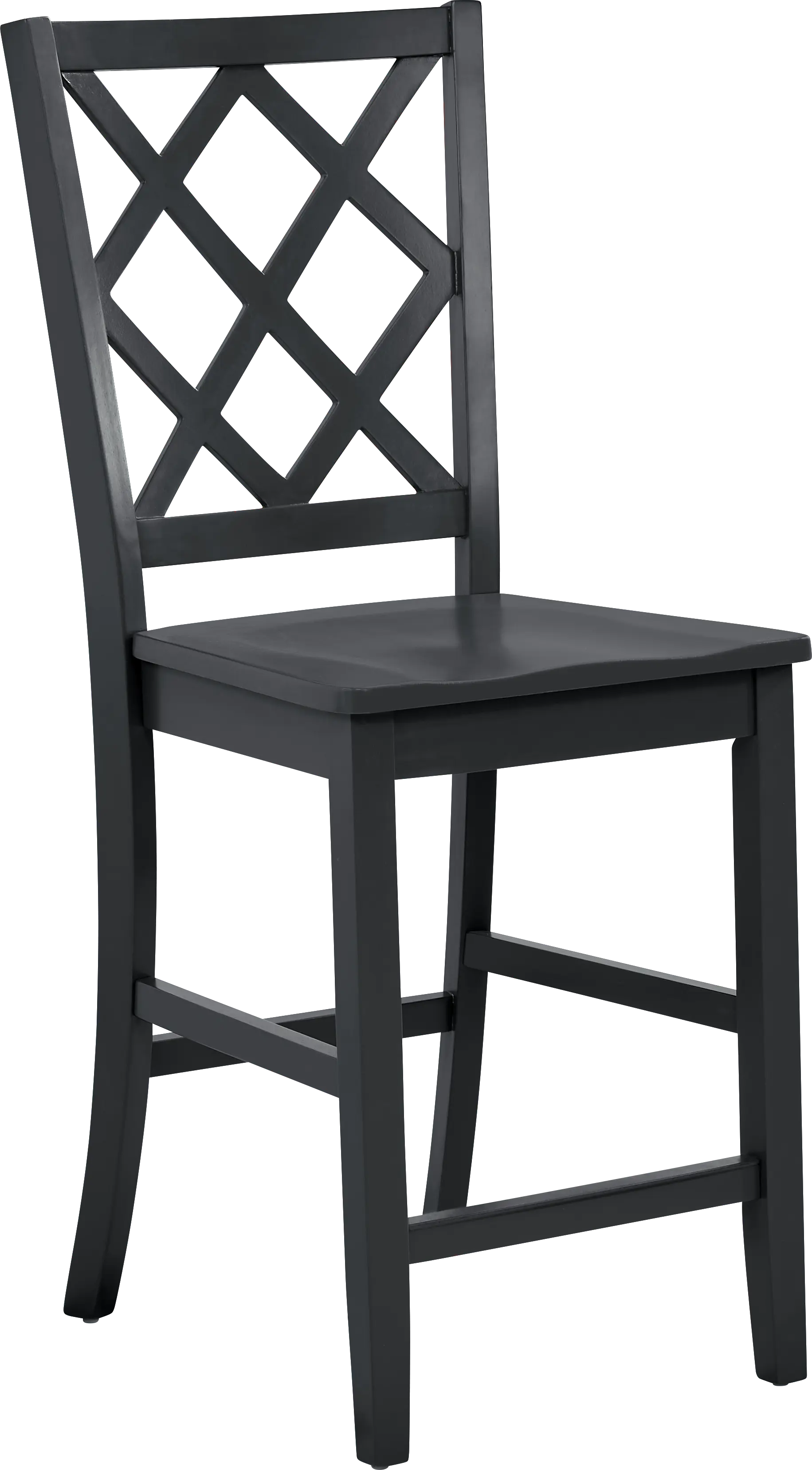 Concord Black Counter Height Diamond Back Stool