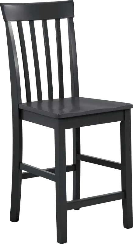 Concord Black Counter Height Slat Back Stool